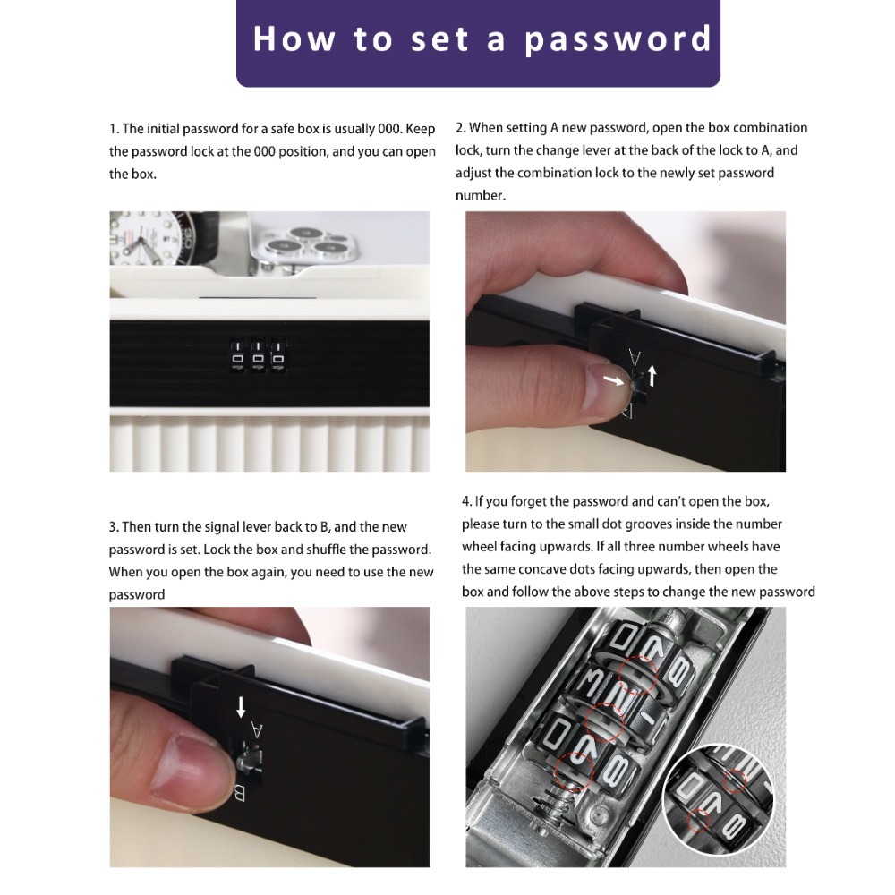 Lockable Password Lock Safe Bo - đánh giá và giá Home Security Box