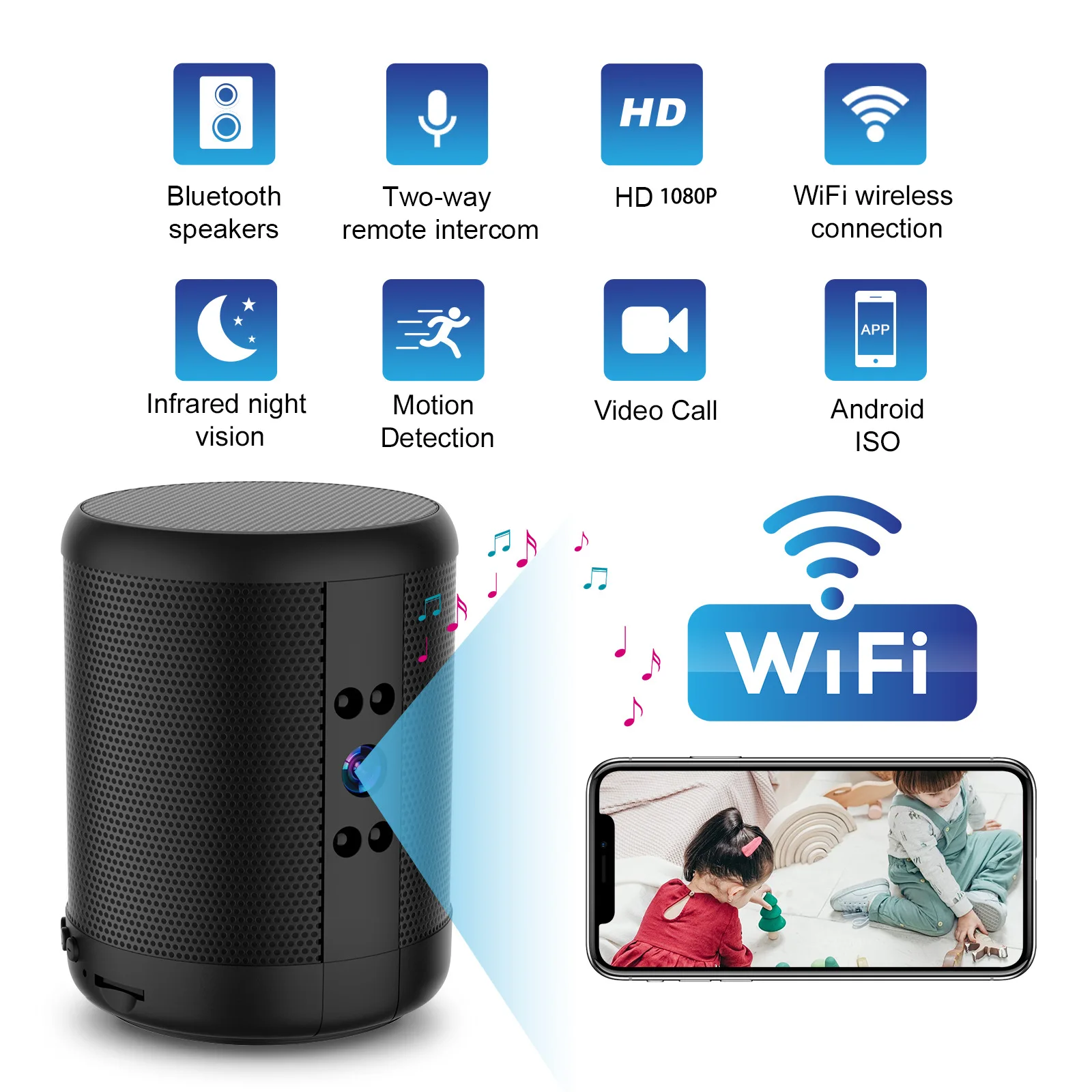 WiFi Security Camera Speaker V - đánh giá và giá Home Security Robot
