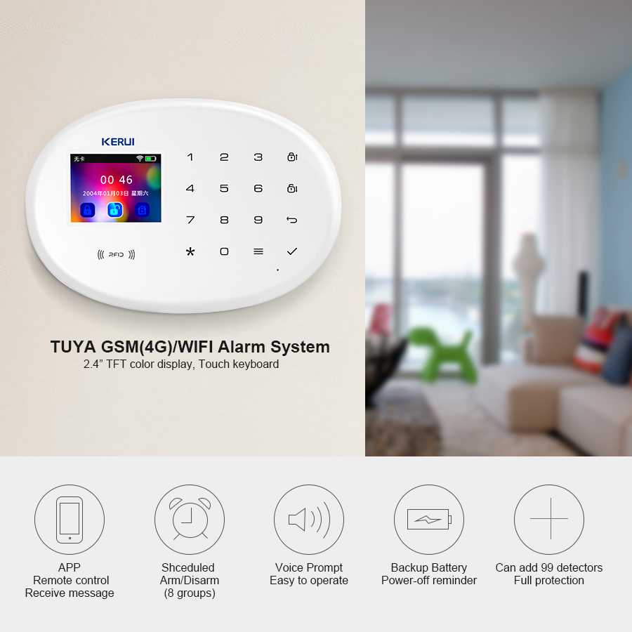 KERUI Home Security Protection - đánh giá và giá Sim Gsm Alarm
