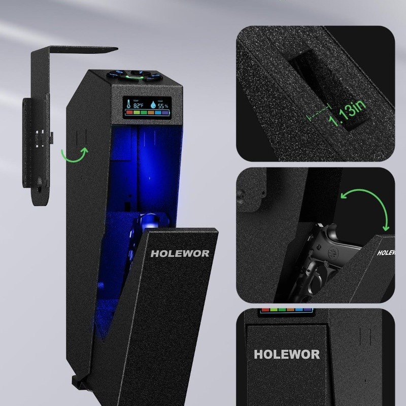 Smart Fingerprint Handgun Safe - đánh giá và giá Home Security Box